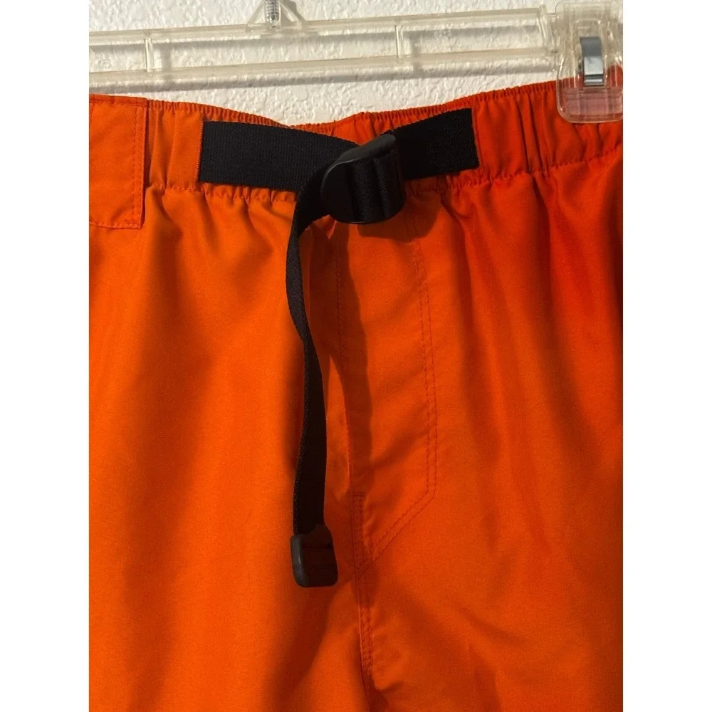 The North Face Orange‎ Hiking Shorts Belted Elastic Waist Outdoor Mens